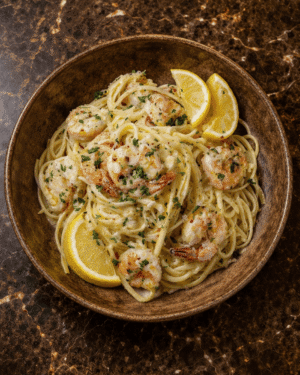 Karidesli Limonlu Spagetti