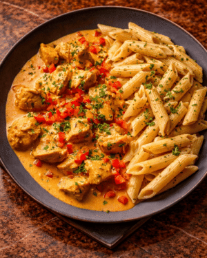 Köri Soslu Tavuk & Makarna