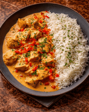 Köri Soslu Tavuk & Pilav