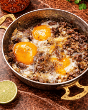 Sahanda Kavurmalı Yumurta