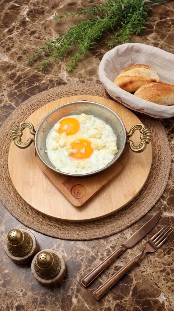 Sahanda Peynirli Yumurta